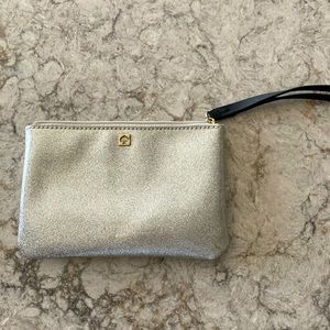 Silver Kate Spade wristlet